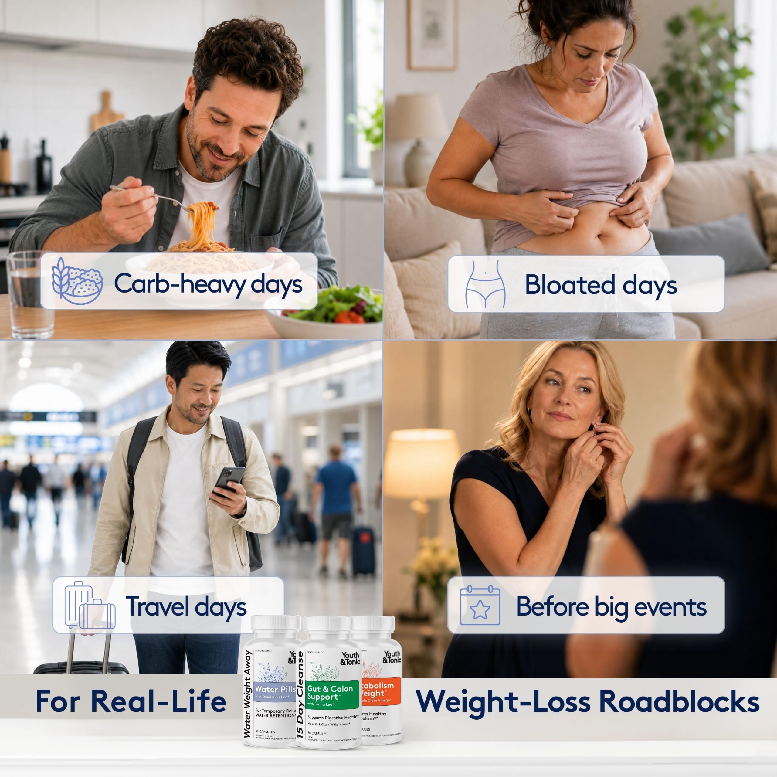 Youth & Tonic 3pk Detox Cleanse Weight Loss, Colon Cleanser, Water Weight — Amazon image 5
