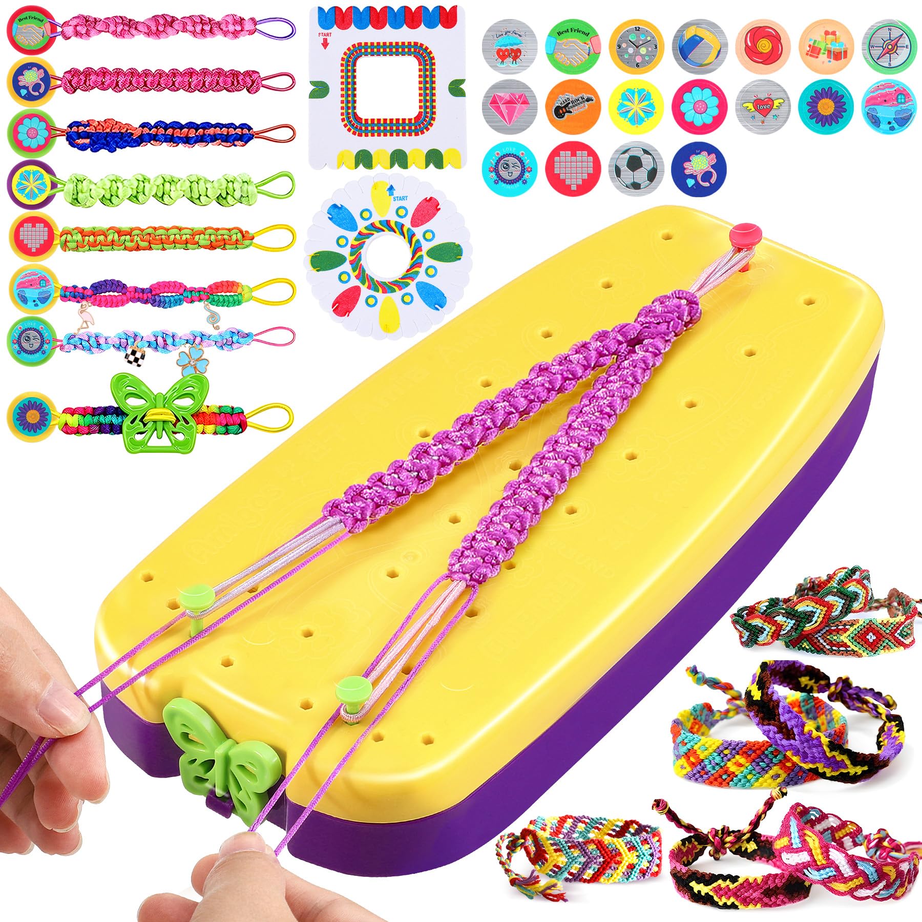 Ophy Kit para Hacer Pulseras Niñas，Hacer Pulsera de La Amistad Kit Hacer Pulseras Niña Regalos para Niños de 5 6 7 8 9 10 11 12 Años kit para Manualidades DIY Regalos Cumpleaños Juguetes para Niñas