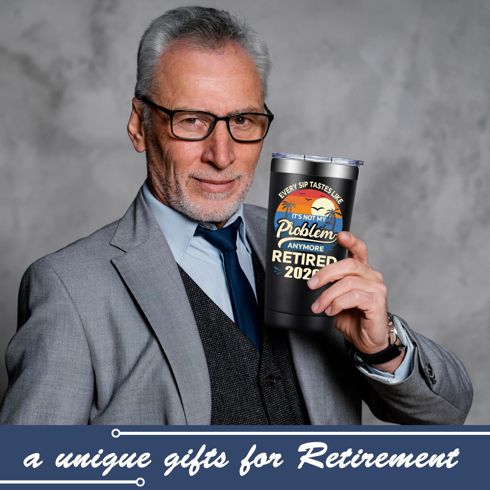 Grifarny Retirement Gifts for Men 2026 - Funny Retirement Gifts for Coworker, Teachers, Boss, Friends, Family - The Legend Has Retired Tumbler Cup 20 oz