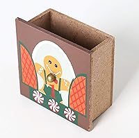 Vista 6 de BRUBAKER Calendario de Adviento de madera reutilizable para rellenar, casa de jengibre con iluminación LED, calendario de Navidad de bricolaje