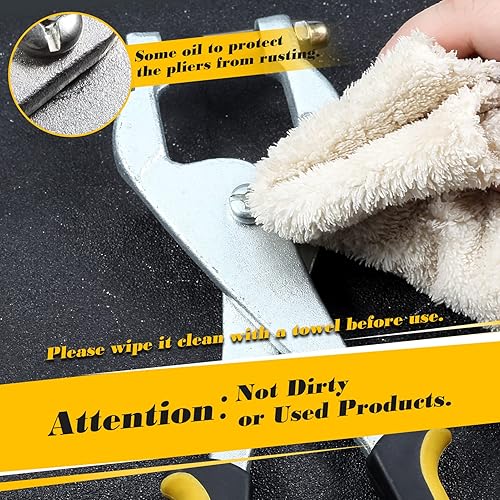 Miniatura 7 de SPEEDWOX Alicates perforadores de rejilla de techo de 10 pulgadas, perforador de rejilla de 0.128 in para remaches, perforador multifuncional para