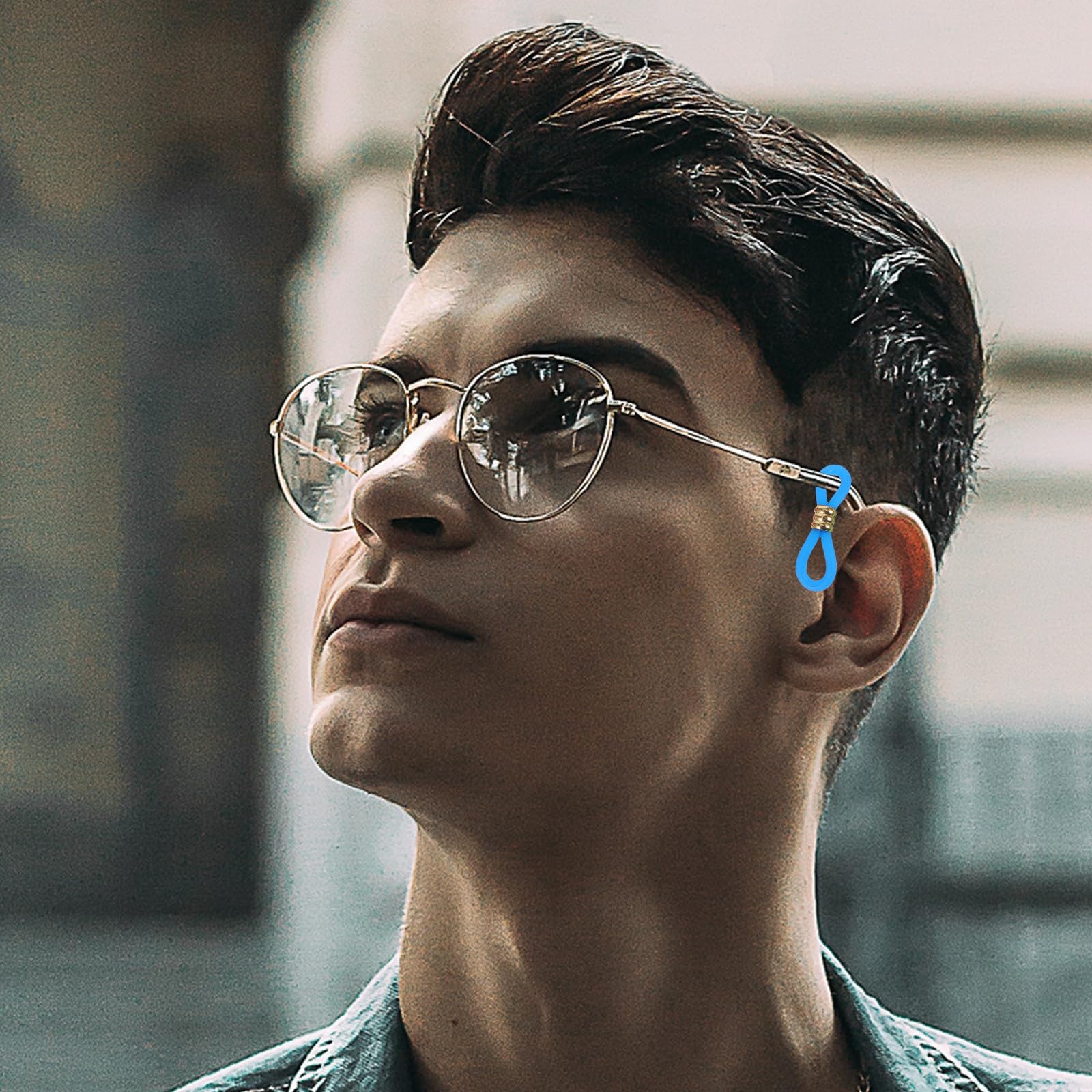 BESTonZON 60 Pièces Embouts Antidérapants en Silicone et Métal pour Lunettes, Support de Chaînette Réglable, Accessoires Classiques et Élégants pour Maintien Sécurisé des Lunettes