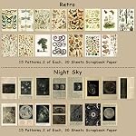 180 Feuilles de papier scrapbook 5.5" x 7.9", Vintage Journaling Scrapbooking Fournitures Craft Paper Kits Ephemera pour Junk Journal Bullet Revues Découpage Salle Esthétique Décor Wall Art Collage
