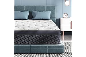 Luxury Cal King Size Memory Foam Hybrid Mattress for Pressure Relief and Motion Isolation