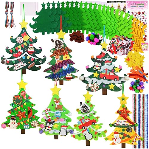 Ruicnte 24 Sets Christmas Tree Ornaments Crafts Kits for Kids,DIY