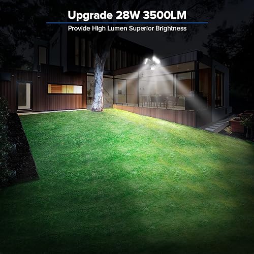 Miniatura 3 de SANSI Luces LED mejoradas con sensor de movimiento de 28 W y 3500 lúmenes, luz de seguridad de vida útil de 50,000 horas, equivalente a 350 W, 5000