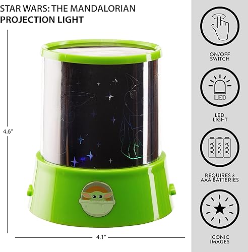 Miniatura 2 de Idea Nuova Star Wars The Mandalorian - Lámpara y luz nocturna para niños con proyección que cambia de color