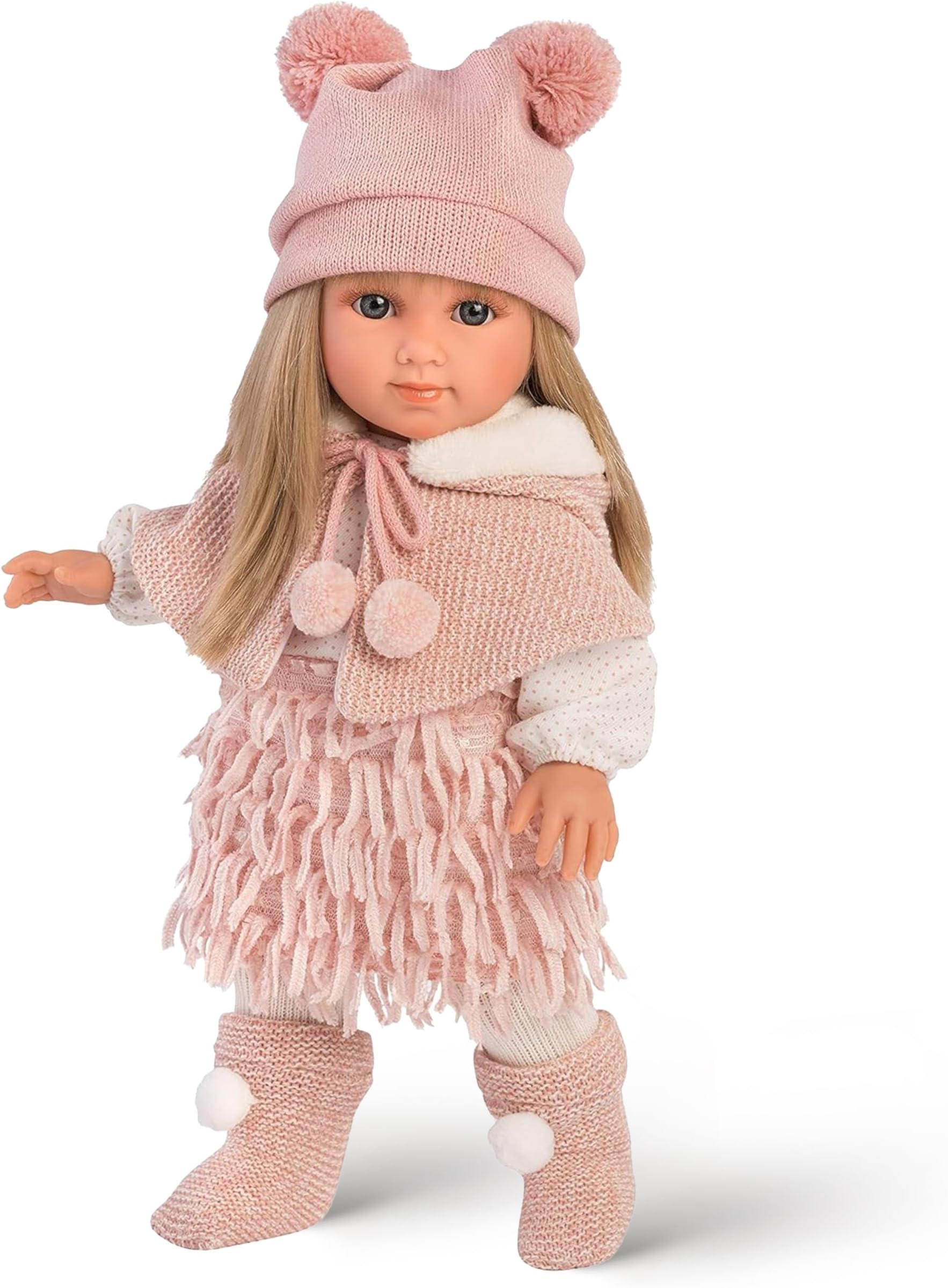 Llorens LL53525 Elena Doll with Blonde Hair and Blue Eyes, Fashion Doll with Soft Body, Includes Trendy Outfit, 35 cm