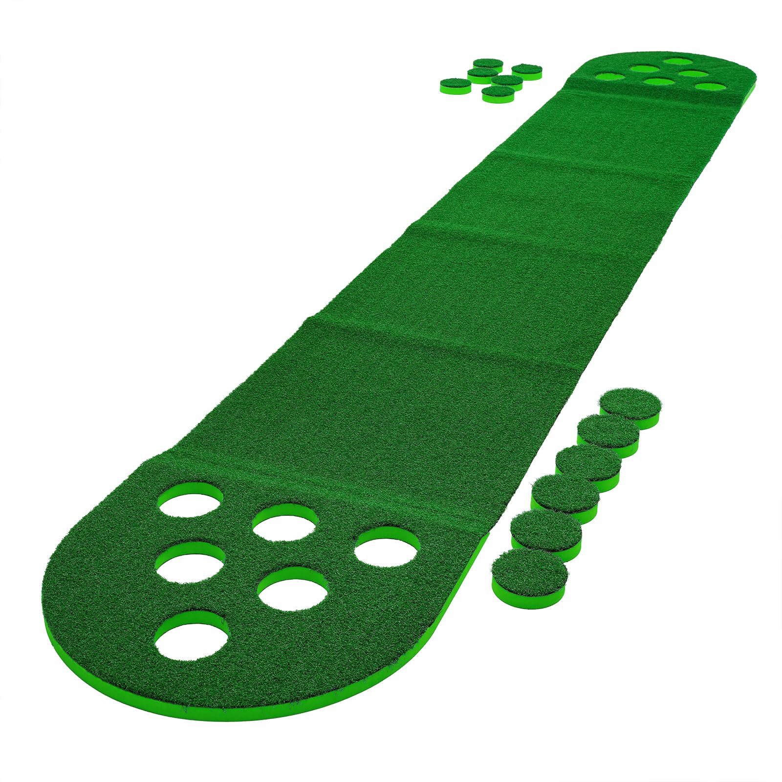 Mini Golf Course, Putter Golf Pong, Golf Game, Putting Green Indoor,with 2Golf Balls, 2 Golf Cups Golf Putting Mat, Golf Stuff