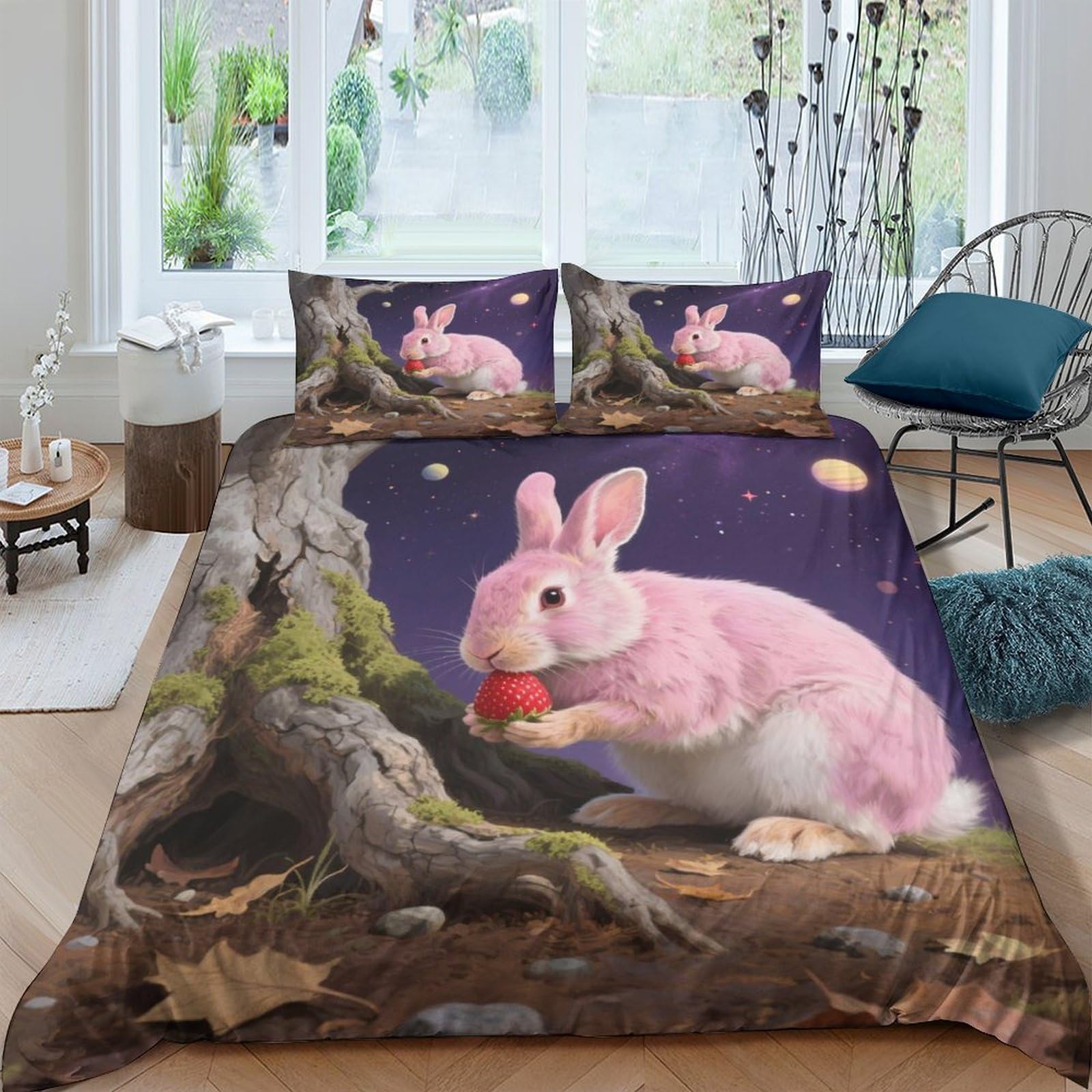 Housse de couette lapin pour chambre de fille et ambiance cocooning