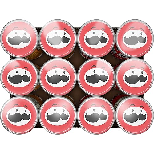 Miniatura 6 de Pringles Papas fritas fritas, aperitivos para el almuerzo para niños, Grab N' Go - Queso cheddar y original (12 latas)