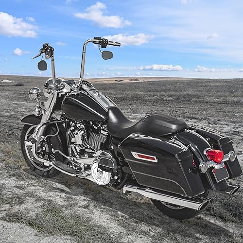 Miniatura 7 de Estriberas para motocicleta, barra de choque, reposapiés para Harley Touring Electra Street Glide Road King Sportster Kawasaki 1 14 pulgadas (1.260