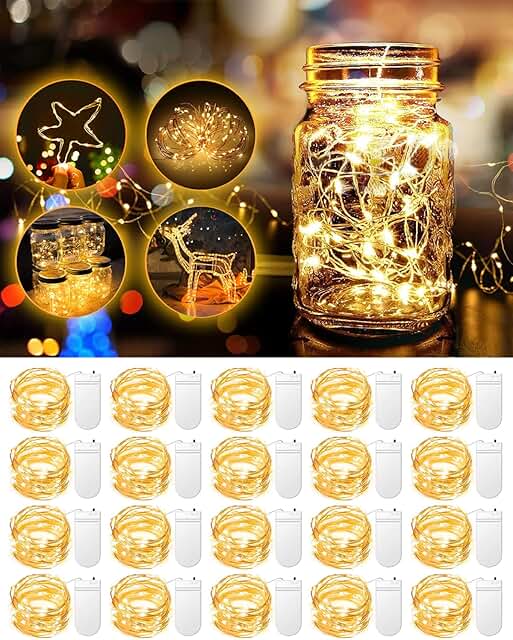 20 Pack Fairy Lights Battery Operated, 3.3ft 20 LED Mini String Lights T...