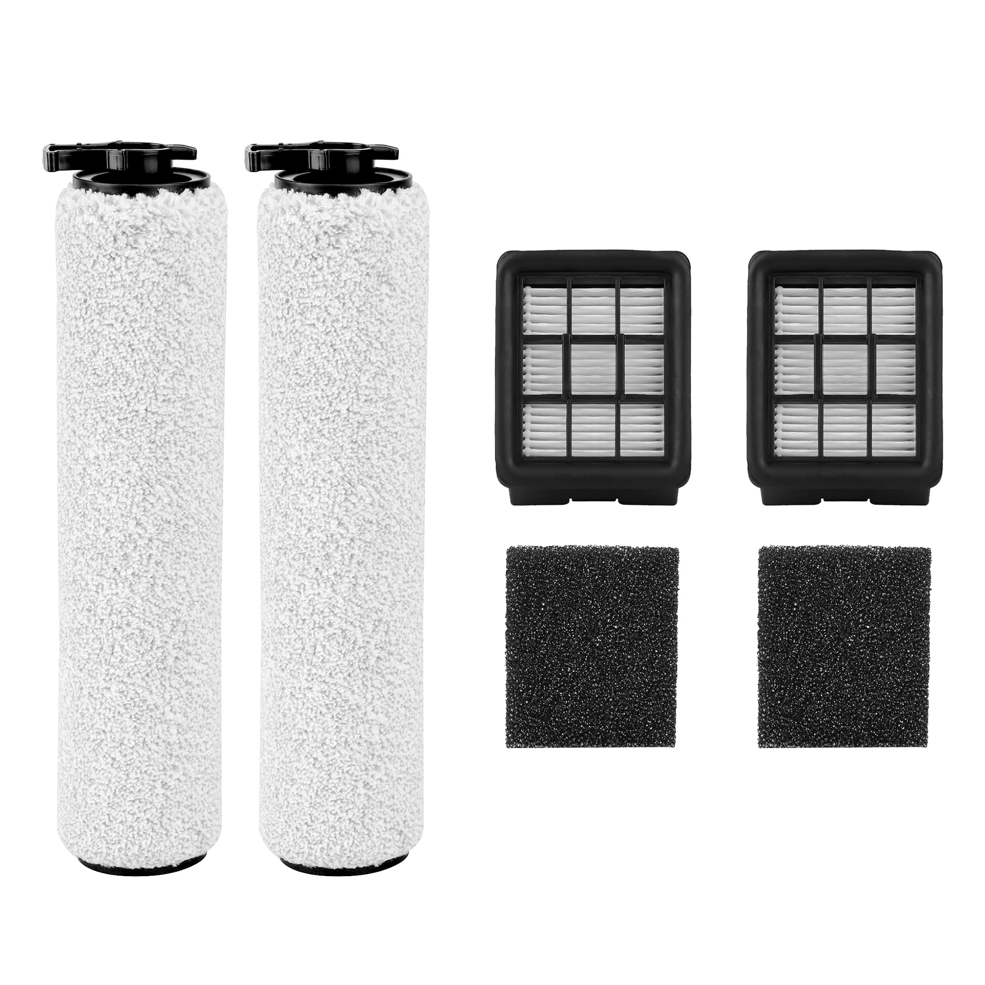 Kit Ricambi Bissell CrossWave HF3 3649A: 2 Filtri + 2 Spazzole A Rullo In ABS, Per Aspirapolvere Senza Fili Wet&Dry.