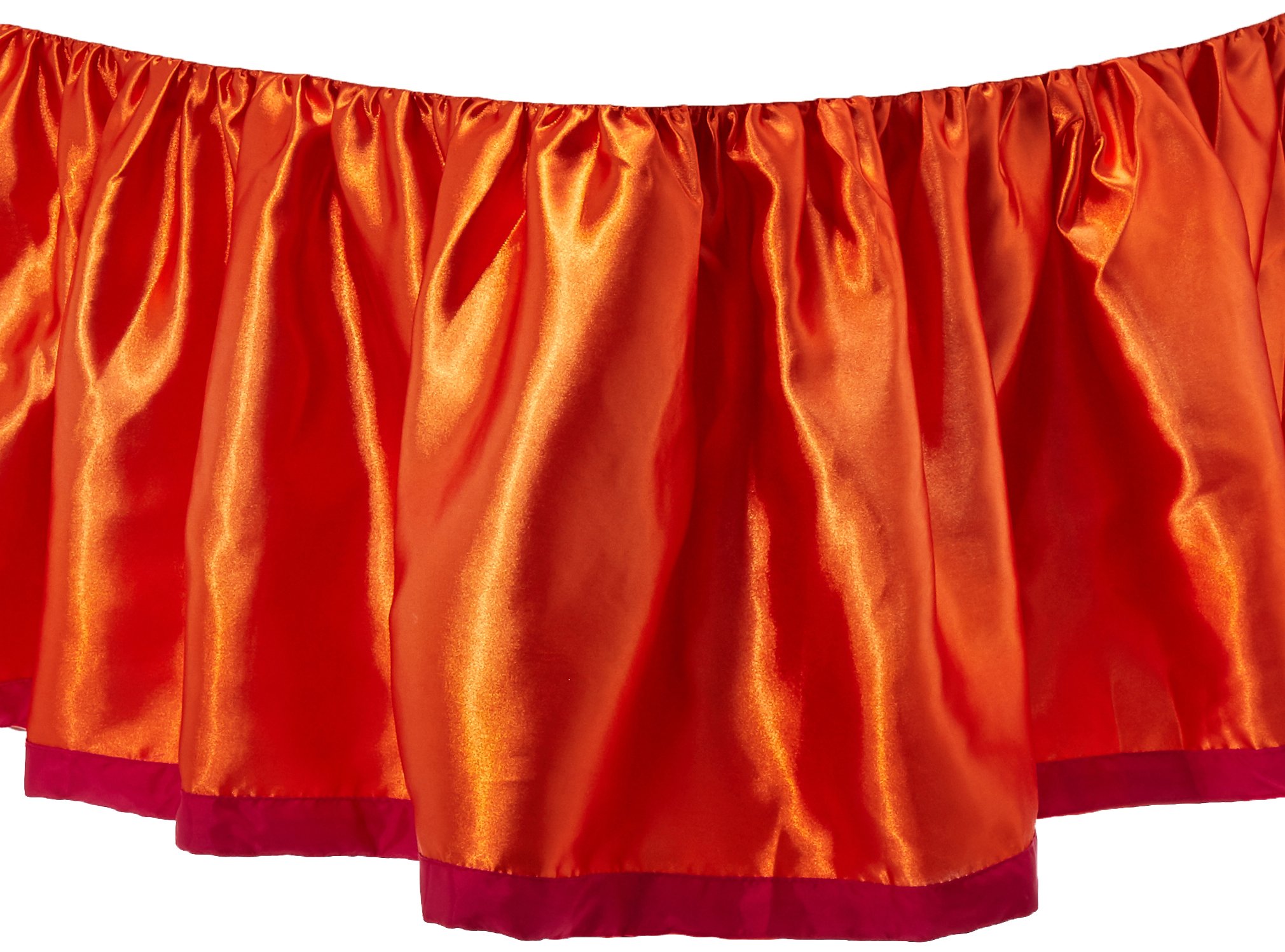 Bacati - Tangerine Orange & Fuchsia Twin Bed Skirt