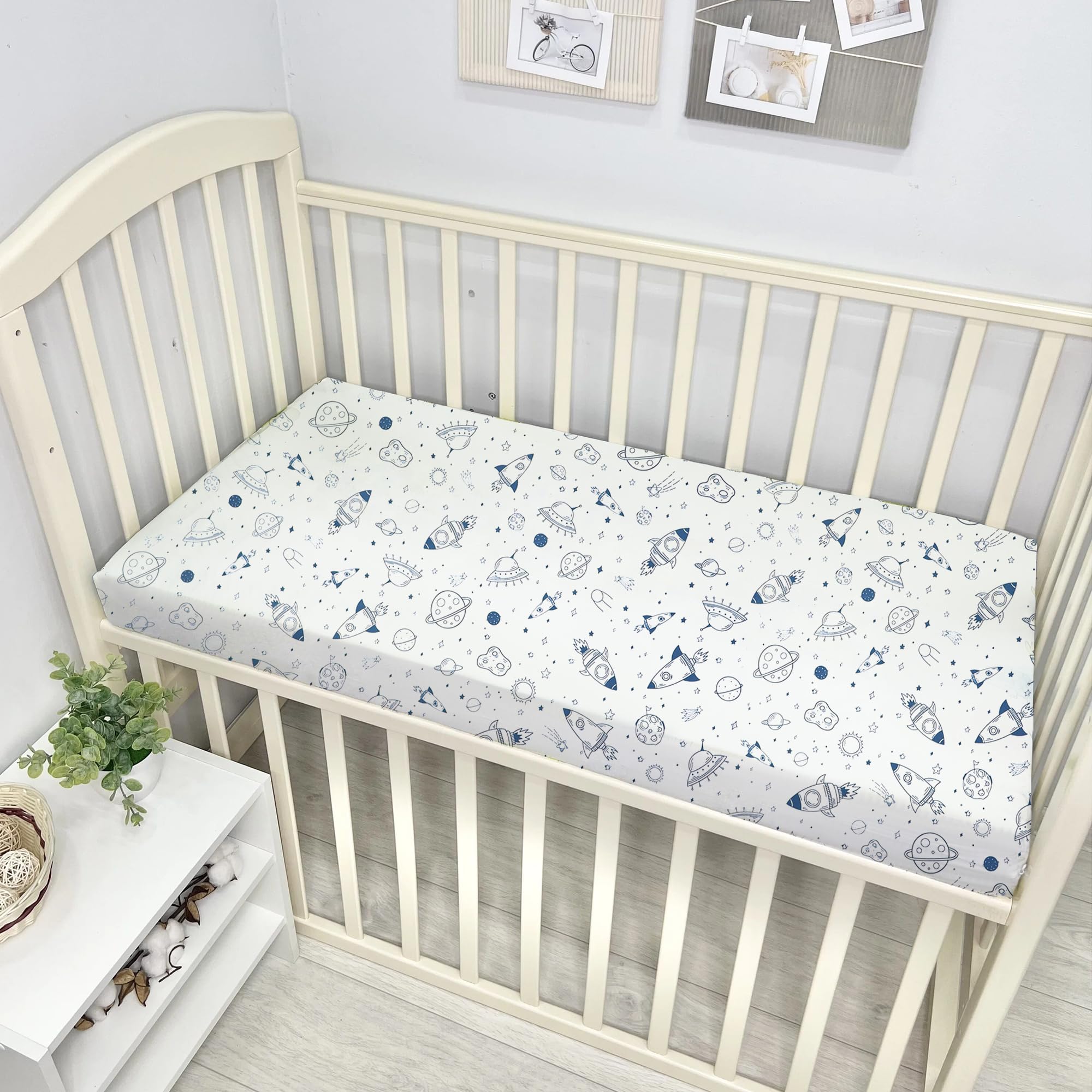 Baby Amabc Set 2 Lenzuola Con Angoli Per Culla, 120x60 Cm, Morbide Microfibra, Traspiranti, Colore Neutro, Con Elastico Resistente