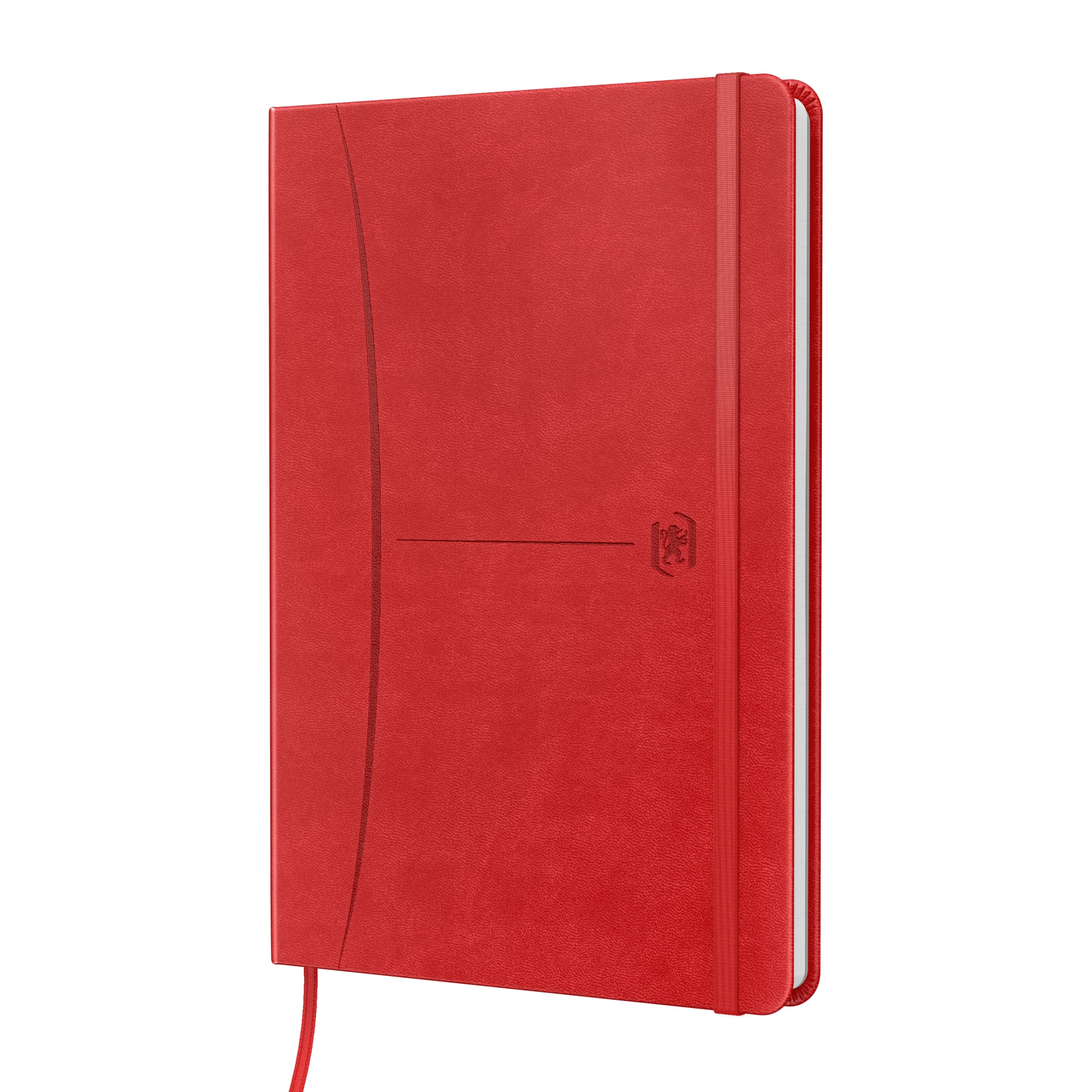 Oxford Notizbuch A5 kariert, Signature, 160 Seiten, Hardcover mit Kunstleder, 10 Farben, 10 Stück