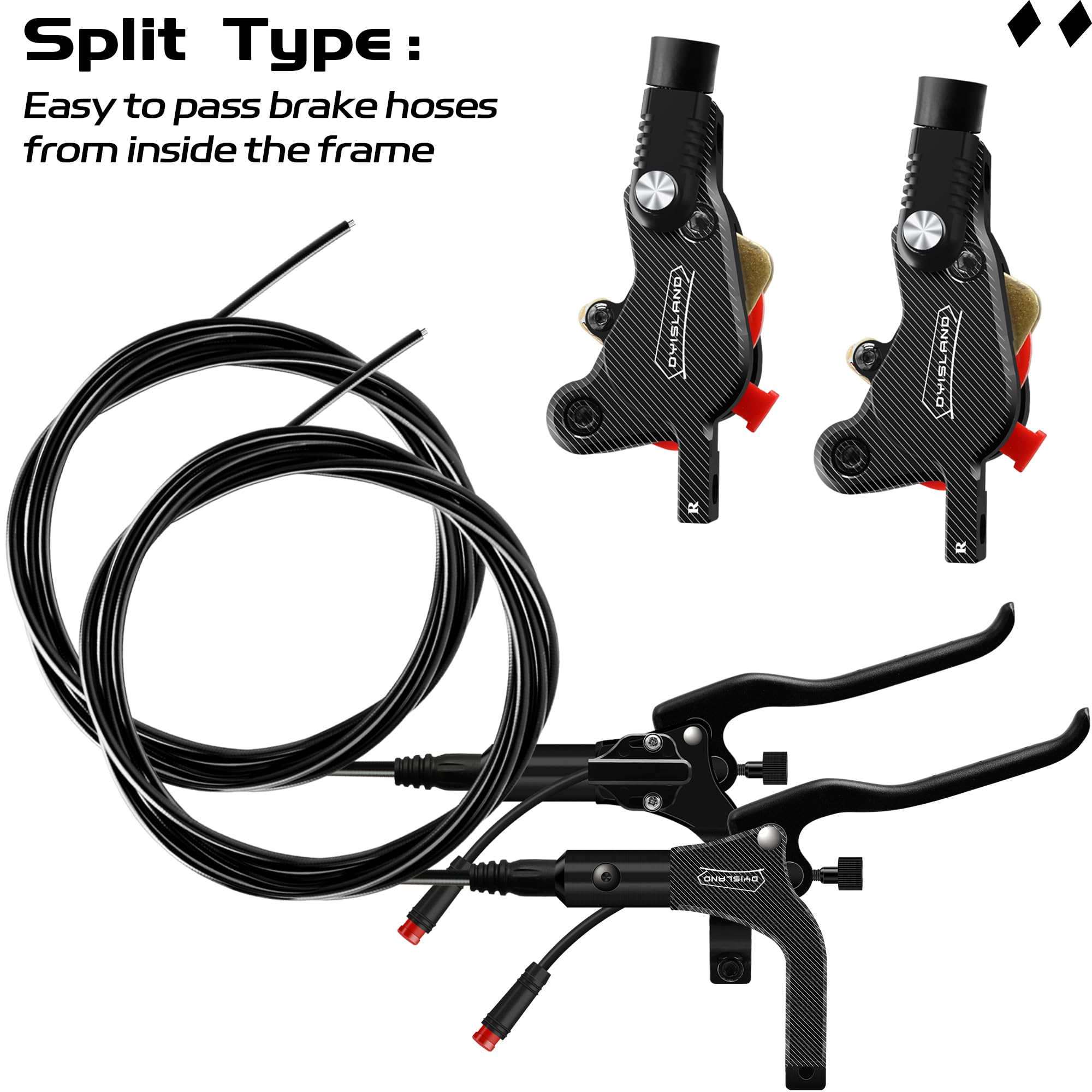 LD-210S Kit de Frenos de Disco hidráulicos,2-Pin/Kit de Frenos hidráulicos para Scooter eléctrico/E-Scooter