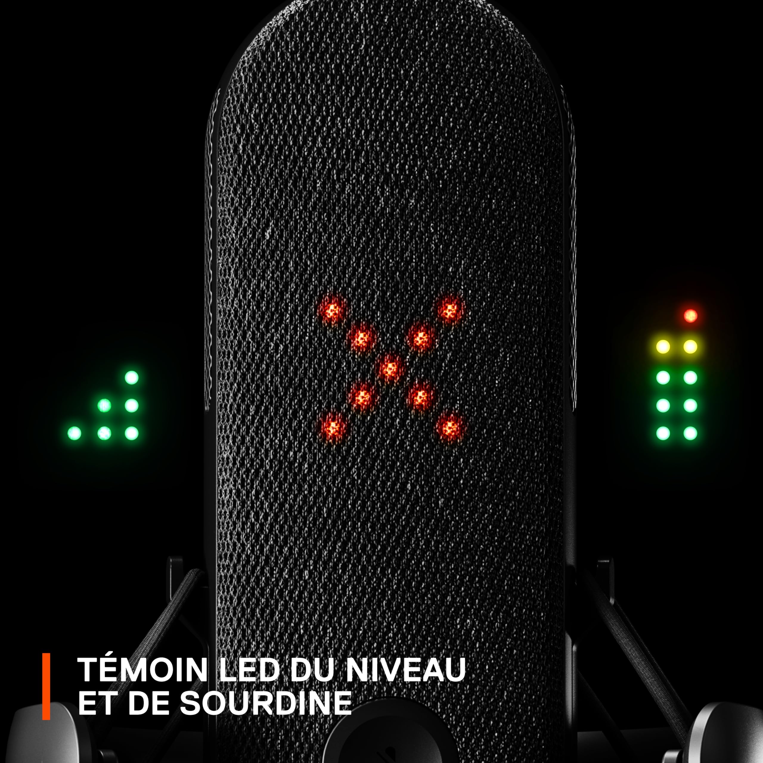 SteelSeries Microphone USB Alias pour PC - Capsule 3X Plus Grande pour Jouer, Streamer et podcaster - Logiciel Audio Sonar pour Streamers - Réduction du Bruit par IA - Support Amortisseur