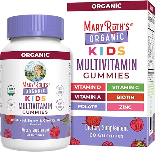 Vitaminas para niños de MaryRuth's USDA Organic Gomitas multivitamínicas para niños de 4 años Multivitamínico para niños Vitaminas para niños