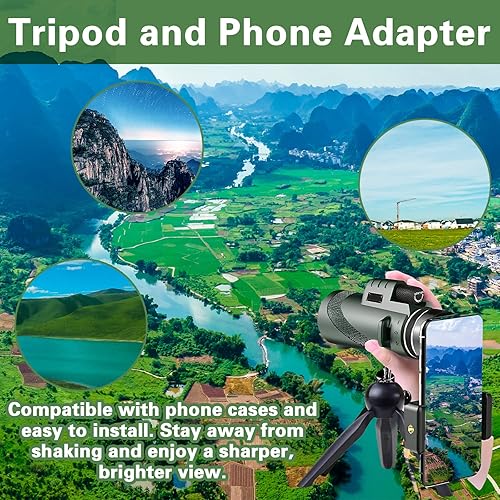 Miniatura 4 de Monocular for Adults,80X100 Monoculars for High Power Monocular Telescope for Smartphone Wildlife Bird Watching Hunting Camping Travel Scenery with