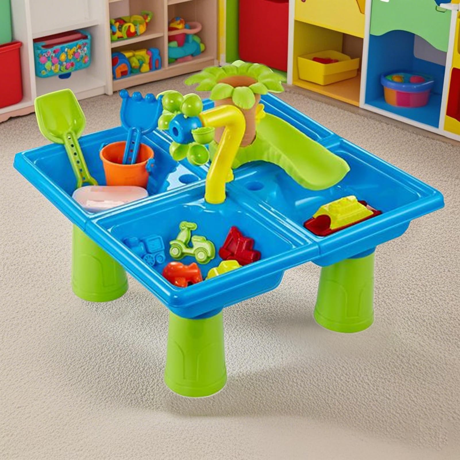 Table D'Eau Sensorielle Extérieure Avec Pompe - 20 Accessoires - 4 à 8 Ans