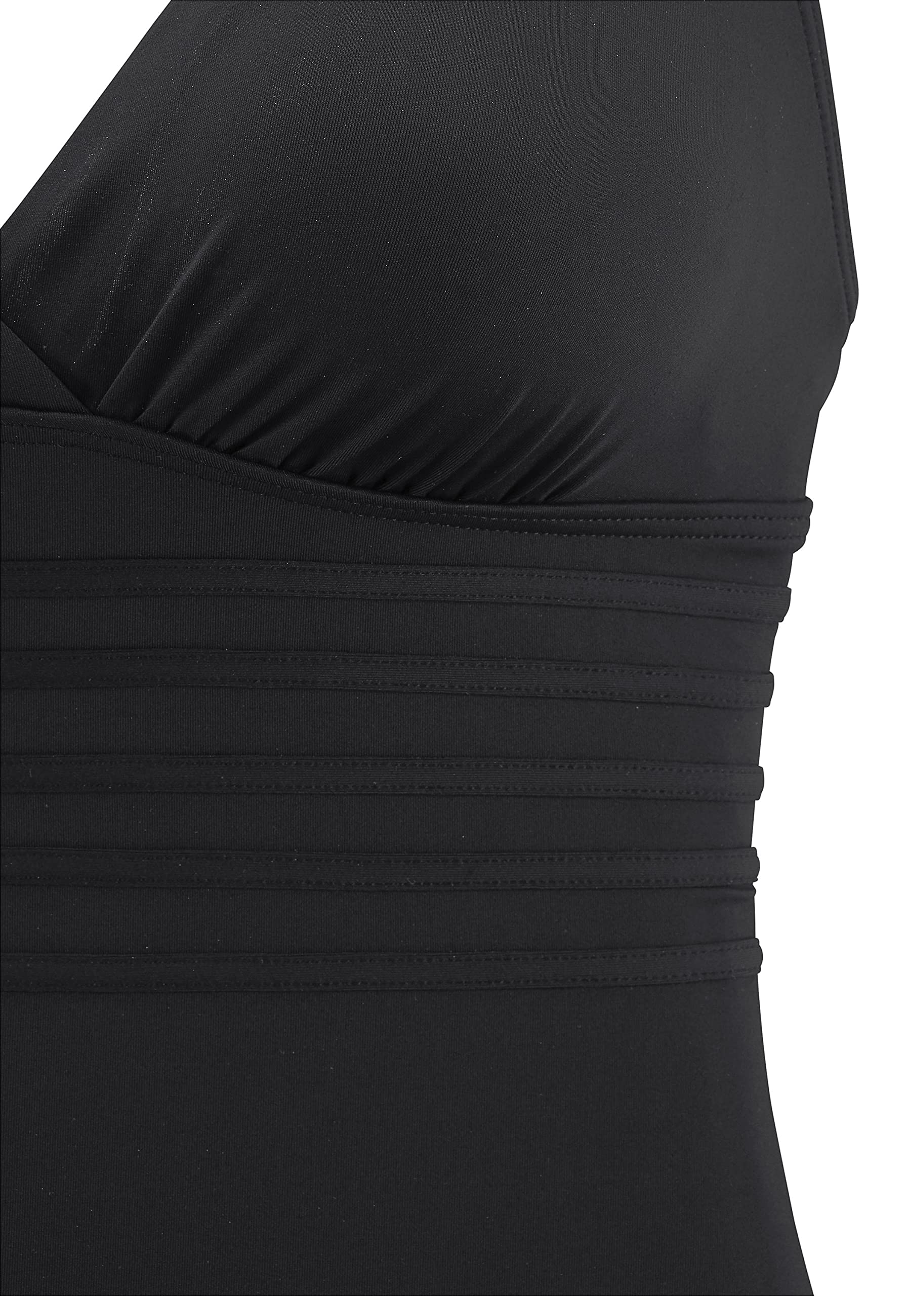 Lascana Damen Badeanzug | gekreuzte Träger, Shaping-Einsatz für eine schlanke Figur, softe Microfaser-Qualität für Komfort