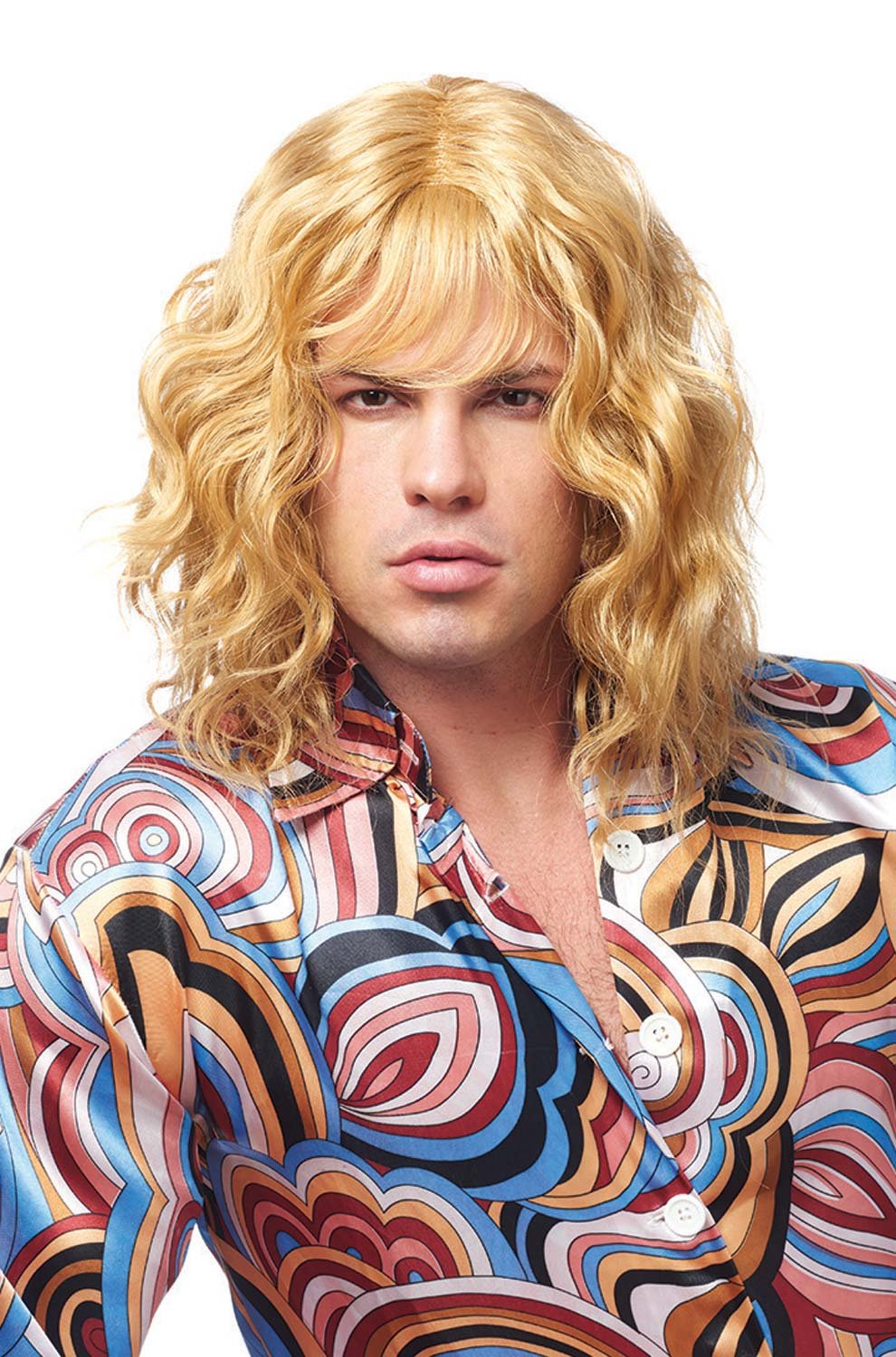Franco American Novelty Company Franco Model Dude Men's 70's Blonde Wavy Wig One Size