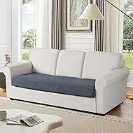 Ruaozz Couch Cushion Covers for Sectional Sofa Stretch Seat Cushion Covers Washable Sofa Slipcovers for L Shaped Soft Furniture Protector Pet Friendly (1 PC Sofa Cover, Grey)