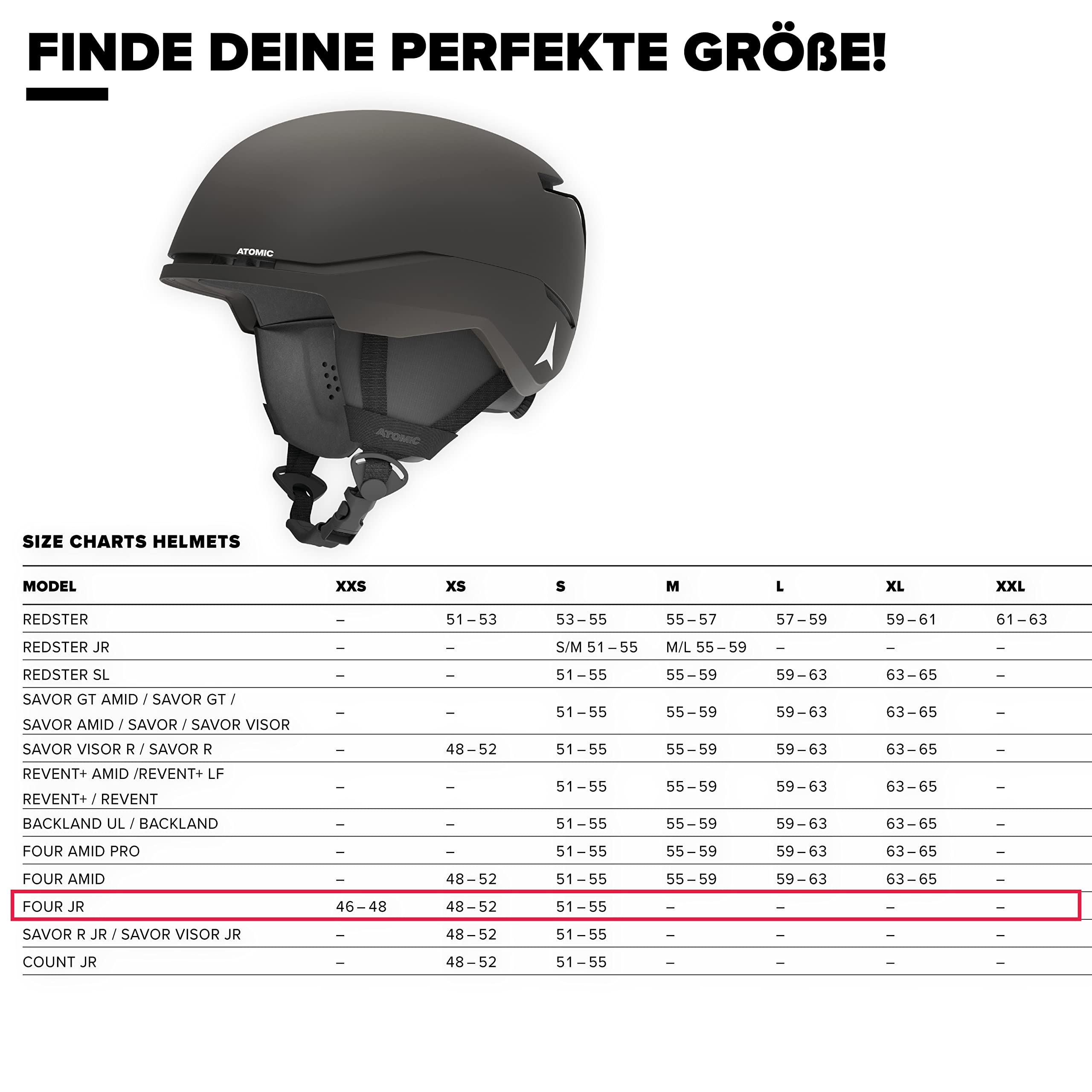 ATOMIC FOUR JR, Casco da Sci per Bambini