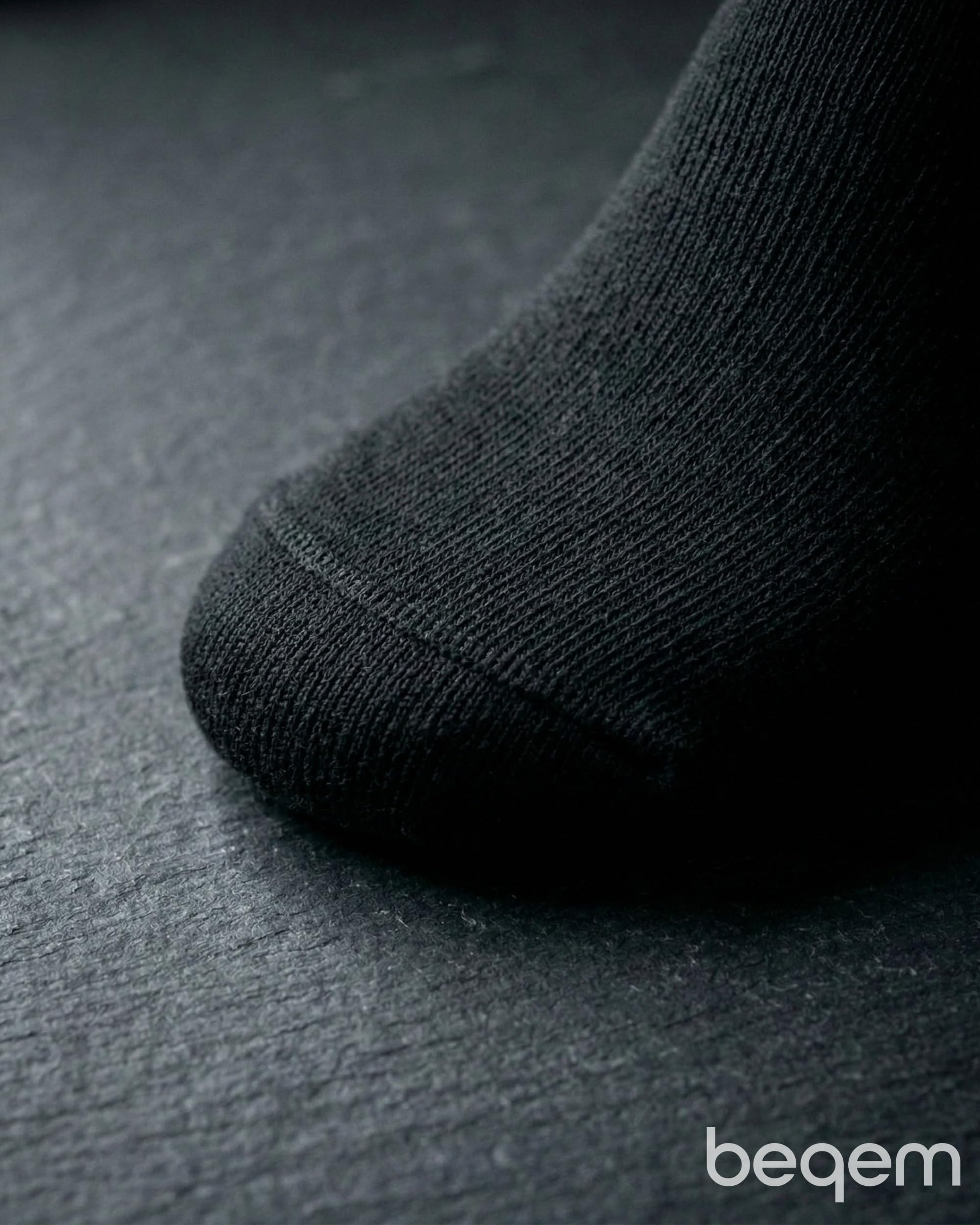 Anzugsocken aus Ägyptischer Giza-94 Baumwolle, 4 Paar Schwarz für Herren/Damen, Größe 35-46, Feinstrick Business Crew-Socke