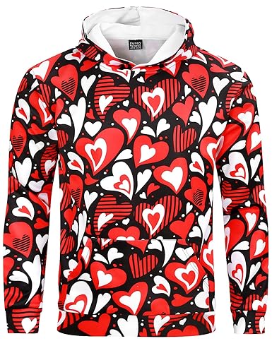 Funny World Men's Holiday Sweatshirt Graphic Halloween Hoodies Christmas Pullover