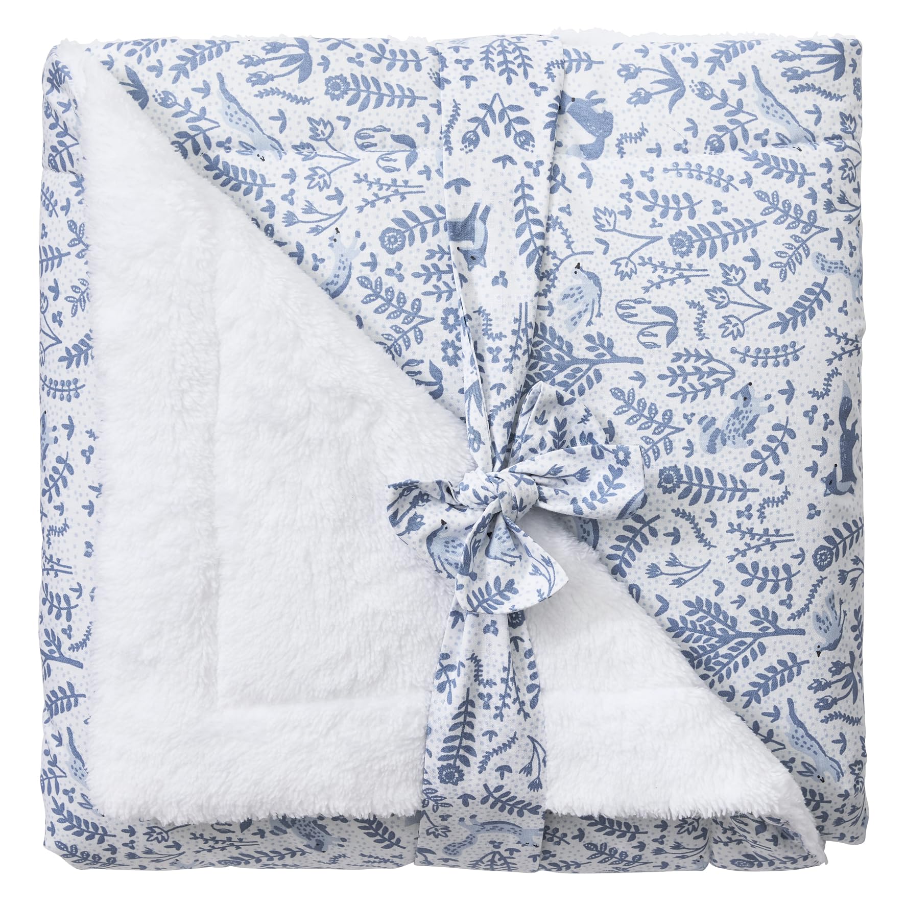 BB&Co Couverture Luxe Forêt enchantée - Microfibre Ultra Douce & ouatinée – Dès la Naissance – Verso en Popeline de Coton imprimée – Cocon de Chaleur idéal pour l’Hiver