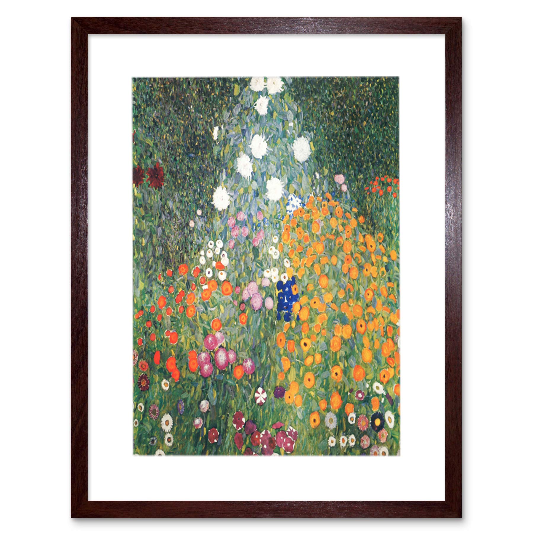 Wee Blue Coo Gustav Klimt Flower Garden 1907 Old Master Painting Art Framed Wall Art Print