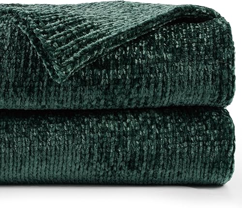 BATTILO HOME Manta de punto de felpilla para decoración del hogar, color verde navideño, para sofá, manta súper suave, 51 x 67 pulgadas disponible en Yaxa Peru