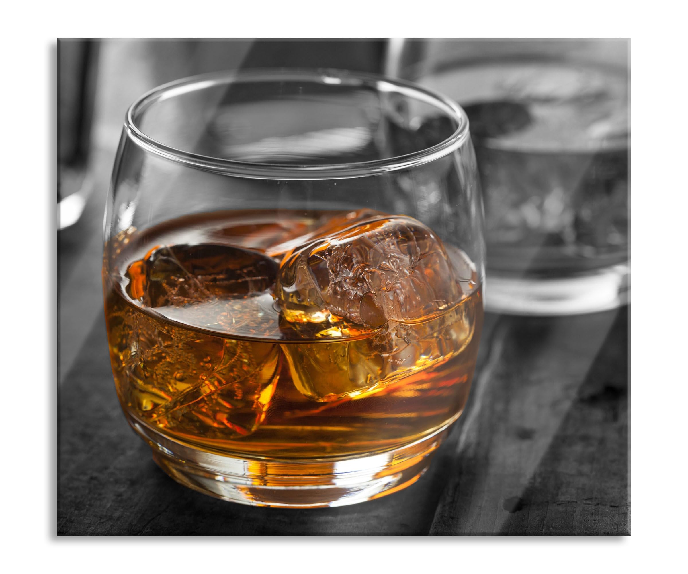 Pixxprint Piastra di copertura in vetro per whisky refrigerata e paraspruzzi in vero vetro, per piani cottura | 60 x 52 cm