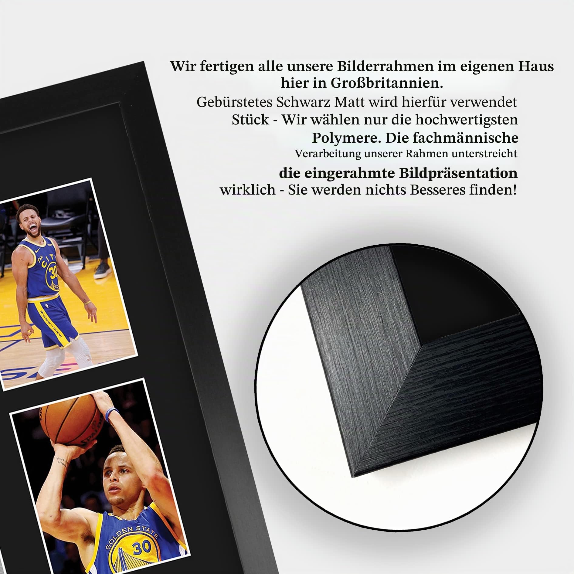 HWC Trading FR A3 Steph Curry Golden State Warriors Geschenke Gedruckt, Signiert Autogramm-Präsentation-Display Für Basketball-Erinnerungsstücke-Fans - A3 Eingerahmt