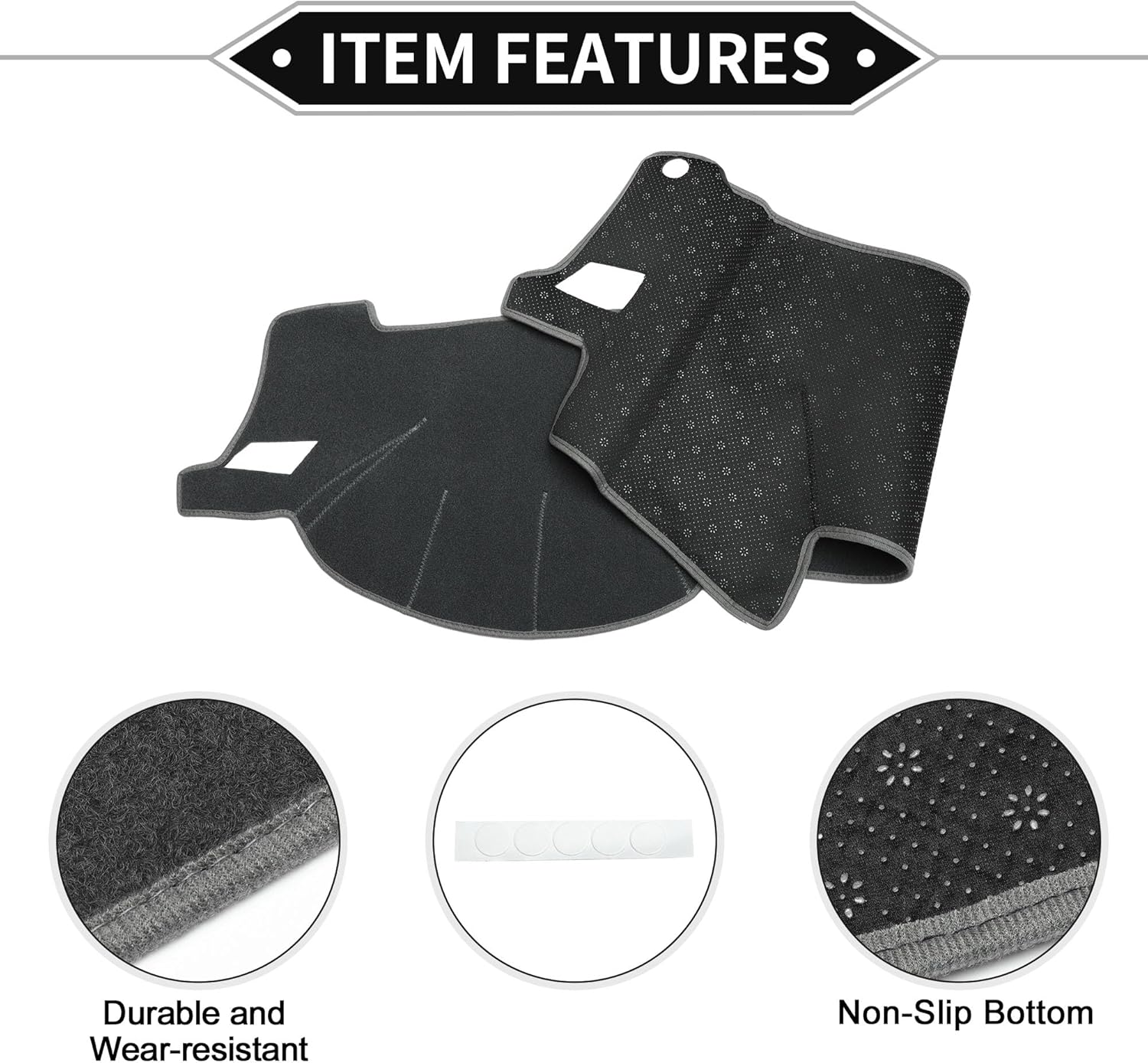 Dash Cover Compatible for Subaru Outback 2005-2009, Non-Slip Polyester Silicone Gray Center Console Dashboard Cover Pad Carpet