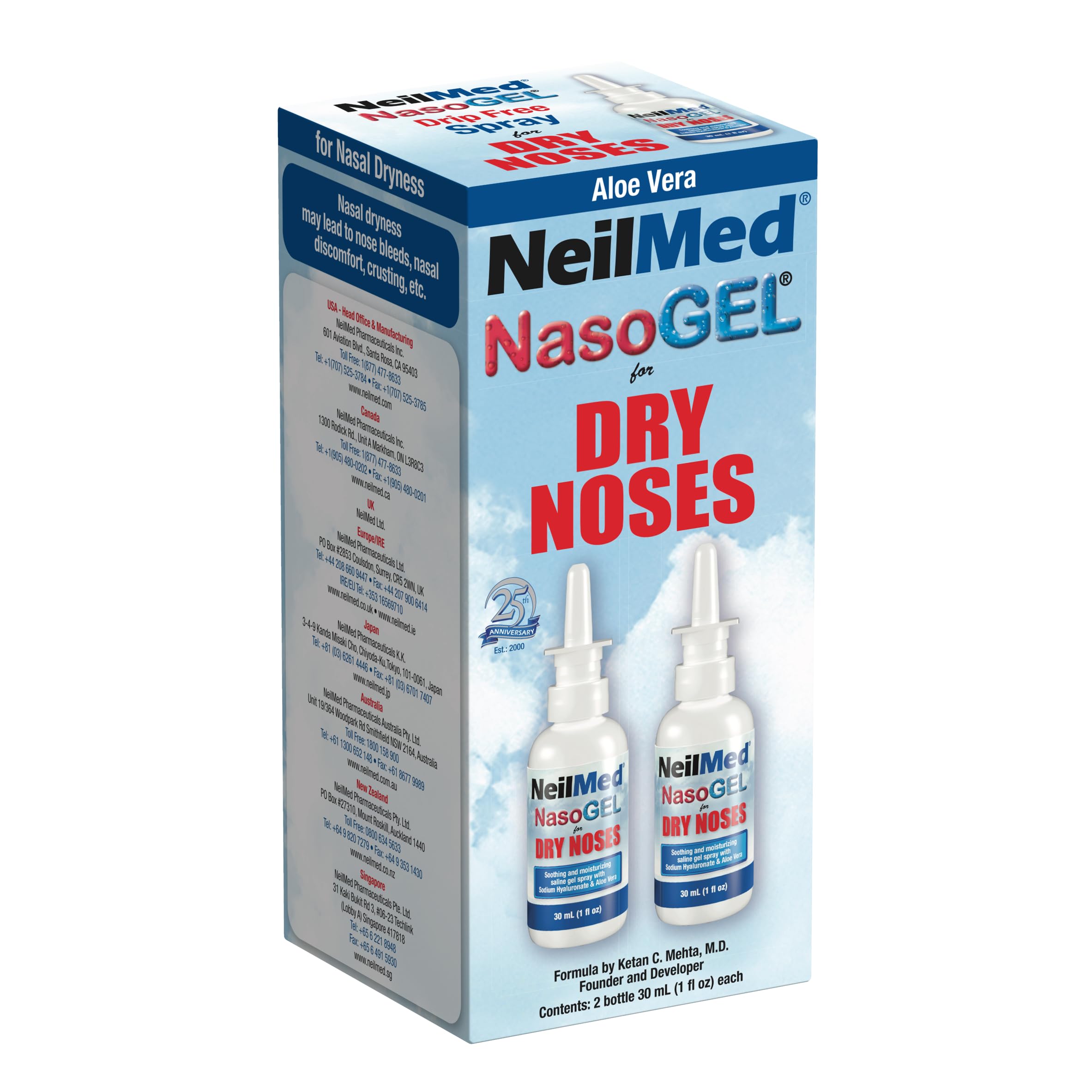 NeilMed NasoGEL Spray - 1 oz, Pack of 2