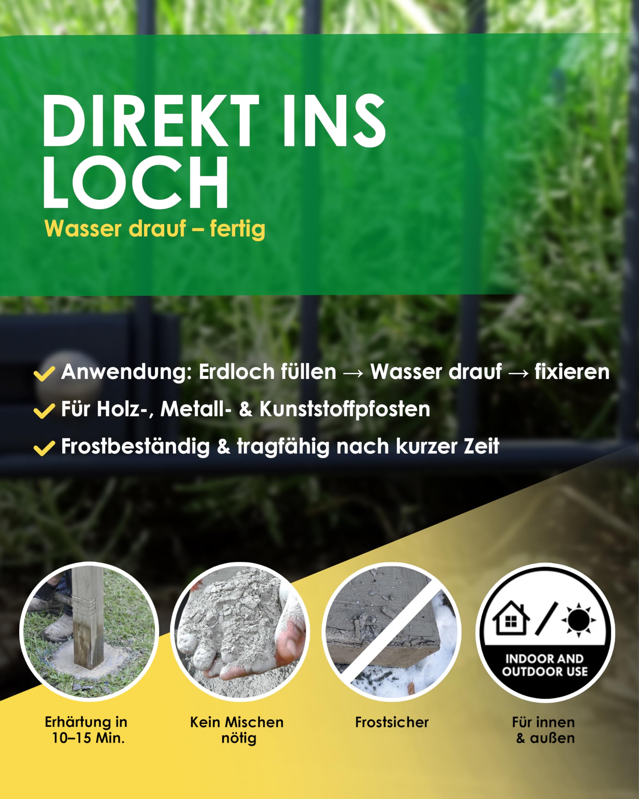 Sakret Setz-Fix Schnellbeton, 25 kg, Erhärtungszeit 5 Min., Außen- und Inneneinsatz, Grau (1)