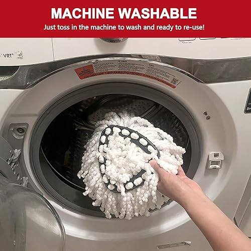 Miniatura 8 de CDYJDY - Cabezales de repuesto para trapeador O Cedar Mop de repuesto, cabezales de trapeador giratorios fáciles de limpiar, instalar y