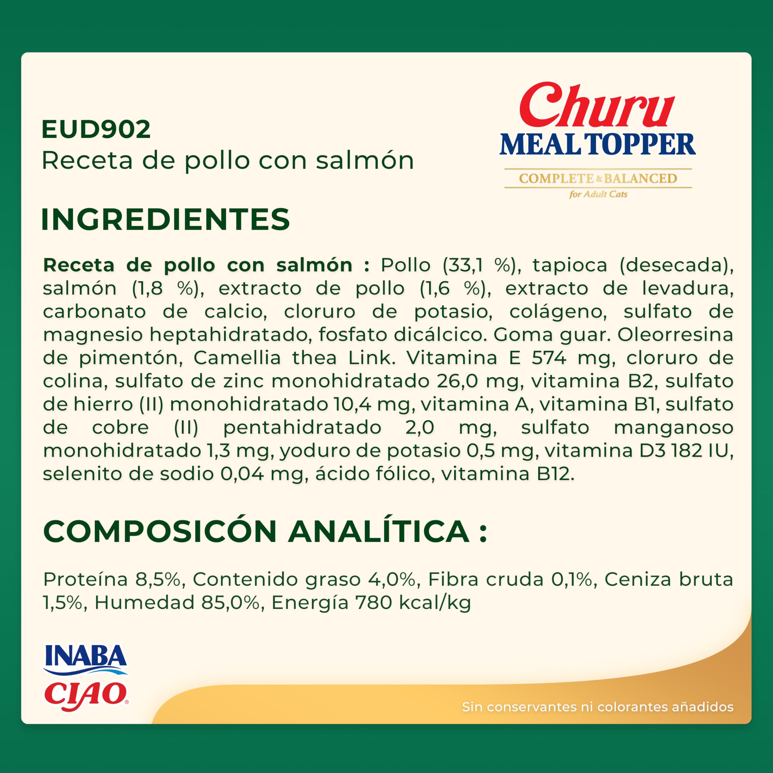 INABA Churu Meal Topper Perros Adultos – Receta Saludable de Salmón – Alimento Húmedo Completo y Balanceado con Vitaminas y Colágeno – Ideal para Mezclar con Croquetas - 672g (12x56g)