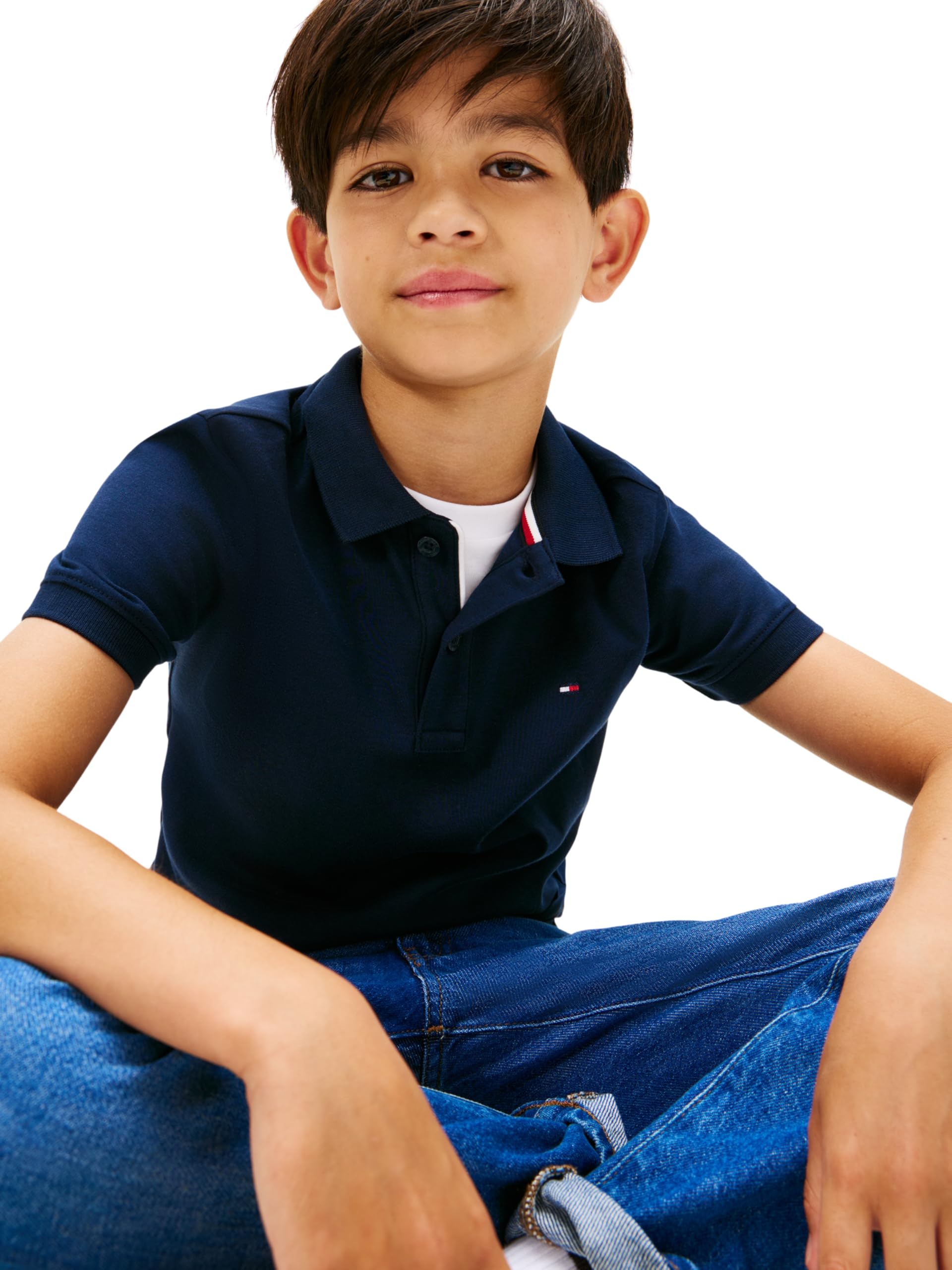 Tommy Hilfiger Jungen Interlock RWB Polo Ss Kb0kb10007 Polos (1er Pack)