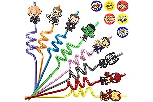 Reusable Avengers Party Straws (32Pcs)