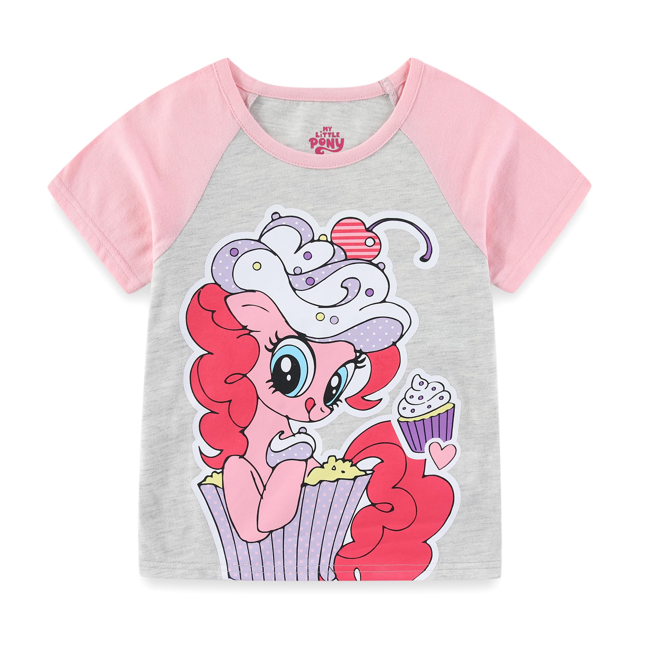 My Little Pony Pinkie Pie - Conjunto de camiseta de manga corta y pantalones cortos de rizo francés para niñas grandes