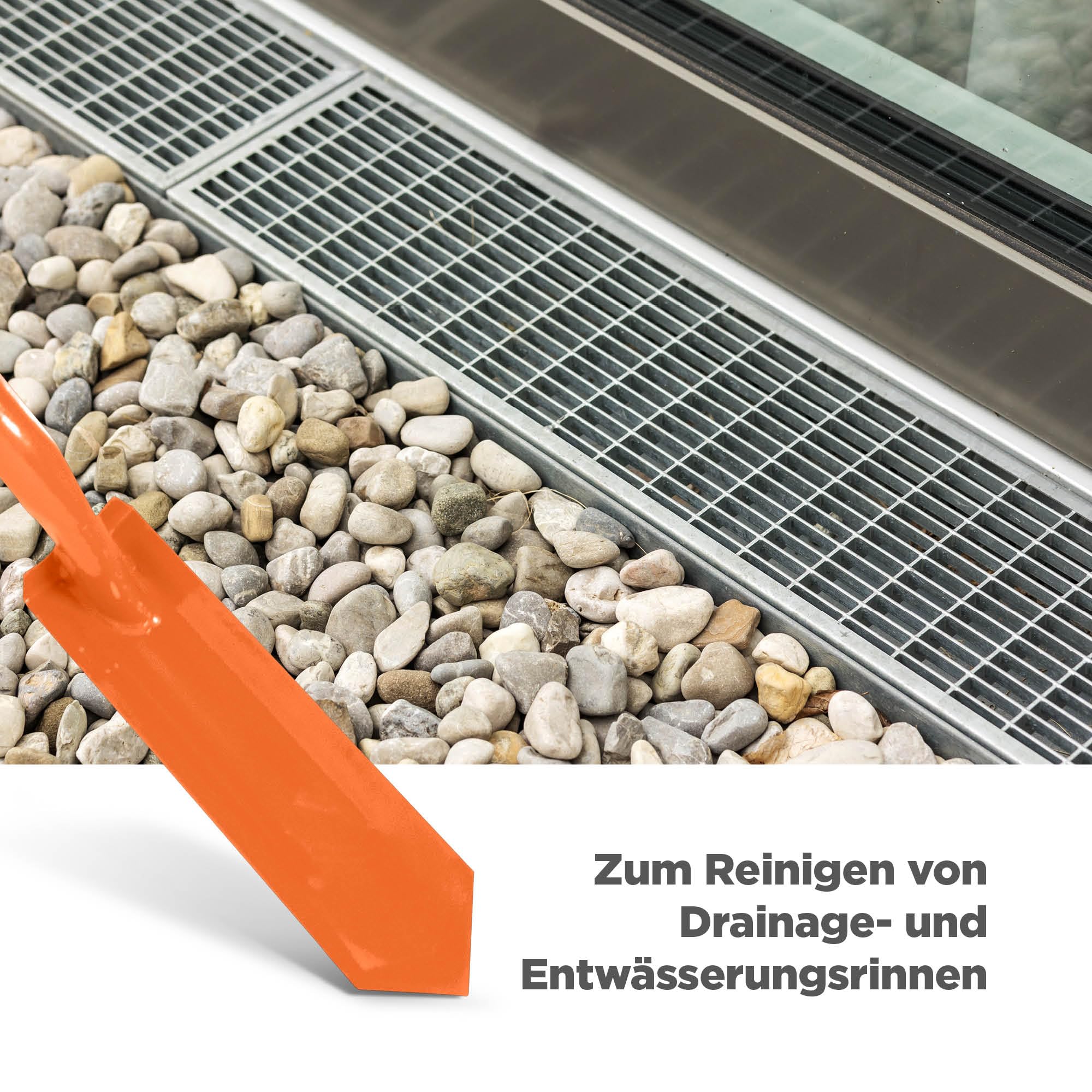 blizz-z Amerikanischer Rinnenspaten mit robustem Eschenstiel, Stärke: 2,3mm
