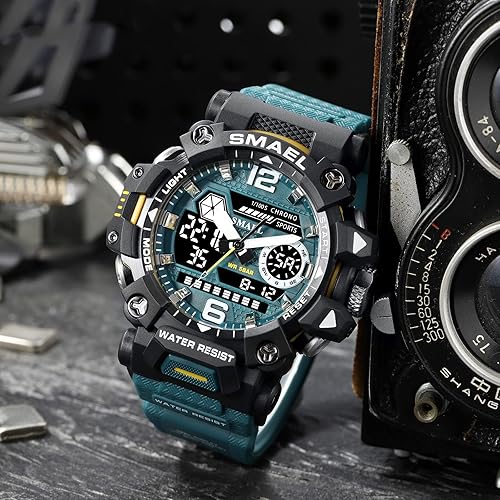 Miniatura 2 de AIMES Mens Watches Sports Outdoor Waterproof Military Watch for Men Tactical Watch Analog Digital Date Alarm Stopwatch Multi-Function Tactics Big