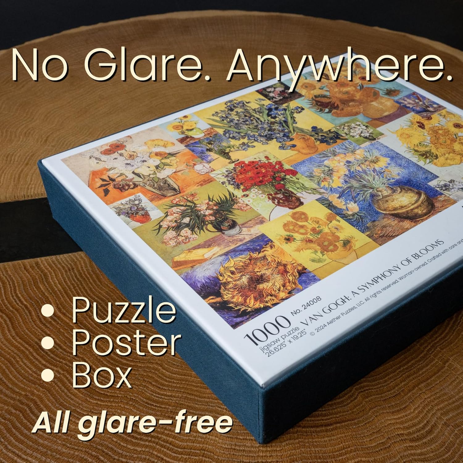 A Symphony of Blooms Fine Art Puzzle, Premium 1000 Piece Jigsaw Puzzle for Adults, Glare-Free, Soft-Touch Puzzles, Made in USA, 26.6" x 19.25"