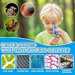 100x-250x Mini Microscope de poche pour enfants, Miniscope portable pour enfants avec lumières LED et 6 Diapositives Specimens, Microscope portatif en alliage pour les filles de garçons, Cadeau surprise pour la journée des enfants (Blue)