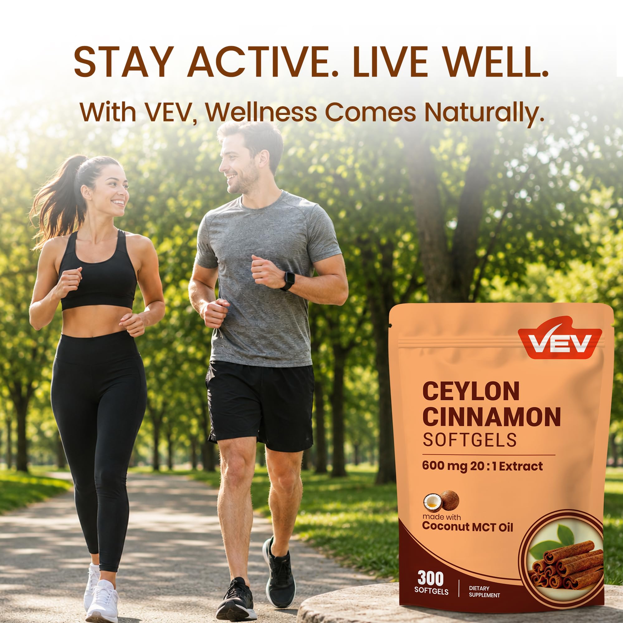 VEV Ceylon Cinnamon with MCT Oil & Ginger, 20:1 Extract, 300 Mini Softgels — Amazon image 10